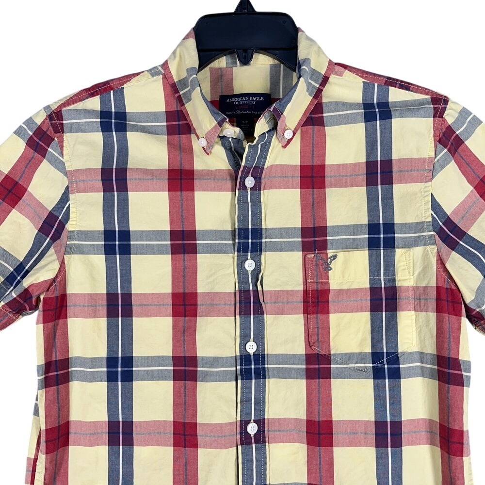 Vintage American‎ Eagle Shirt Mens S Vintage Fit Button-Up Heritage Y2K Preppy
